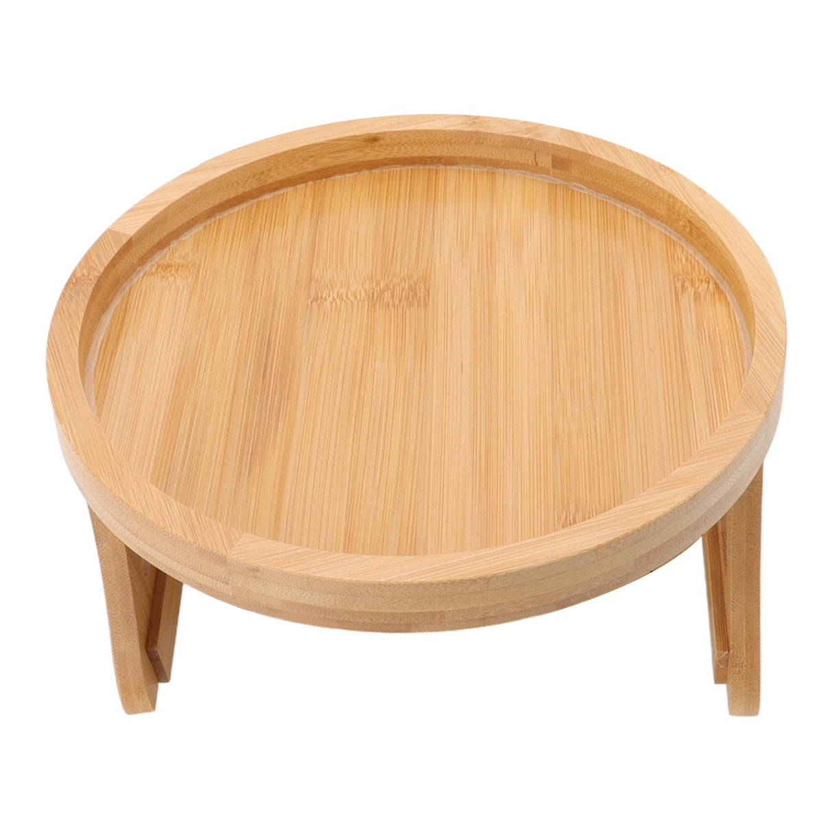 Sofa Tray Bamboo Wood Texture Armrest Couch Clip On Tray Table for Coffee Tea Snacks