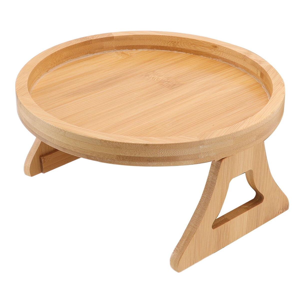 Sofa Tray Bamboo Wood Texture Armrest Couch Clip On Tray Table for Coffee Tea Snacks