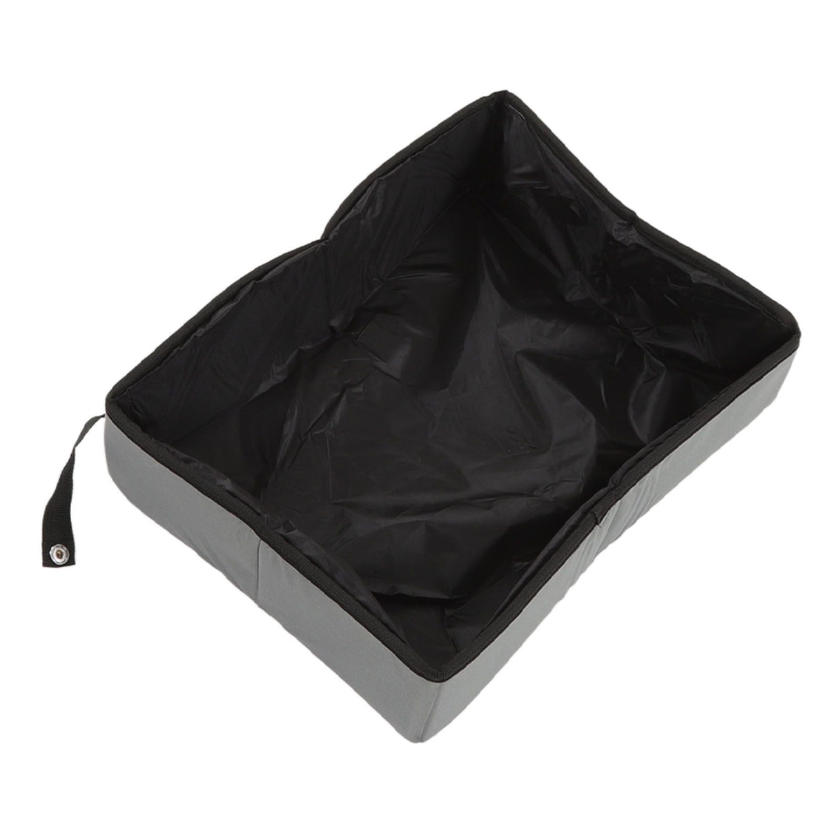 Collapsible Cat Litter Box Cloth Waterproof Outdoor Portable Cat Litter Box for Travel S Grey
