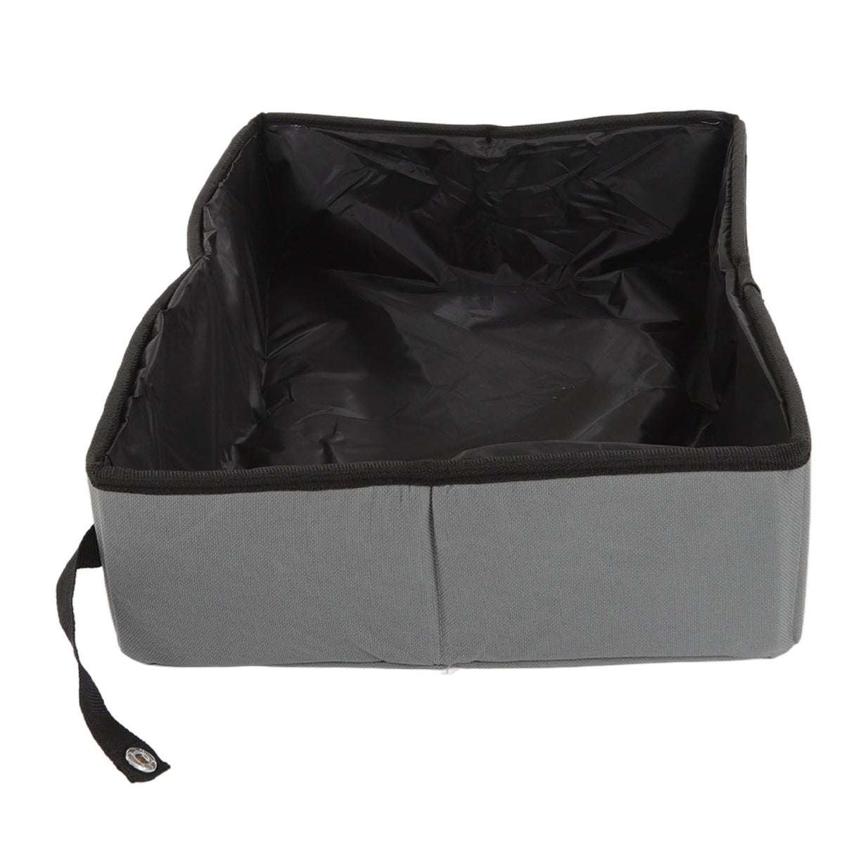 Collapsible Cat Litter Box Cloth Waterproof Outdoor Portable Cat Litter Box for Travel S Grey