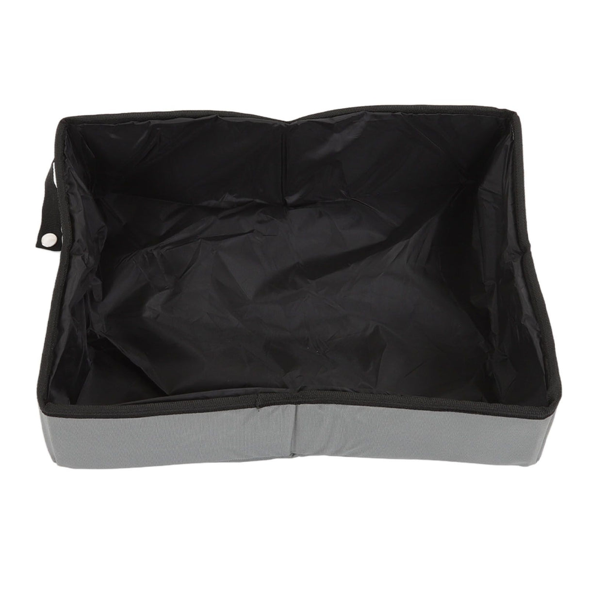 Collapsible Cat Litter Box Cloth Waterproof Outdoor Portable Cat Litter Box for Travel S Grey