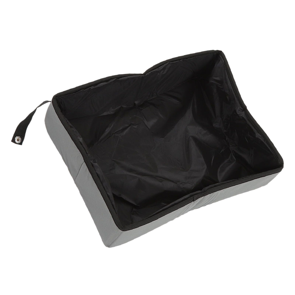 Collapsible Cat Litter Box Cloth Waterproof Outdoor Portable Cat Litter Box for Travel S Grey
