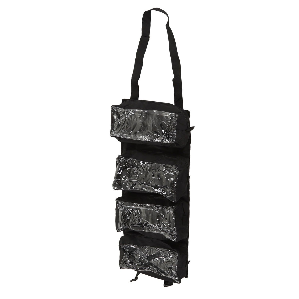 Roll Up Tool Bag 600D Oxford Cloth Detachable Storage Shoulder Bag for Hardware Electrician Tool Black