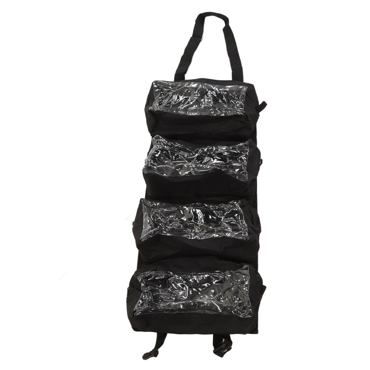 Roll Up Tool Bag 600D Oxford Cloth Detachable Storage Shoulder Bag for Hardware Electrician Tool Black