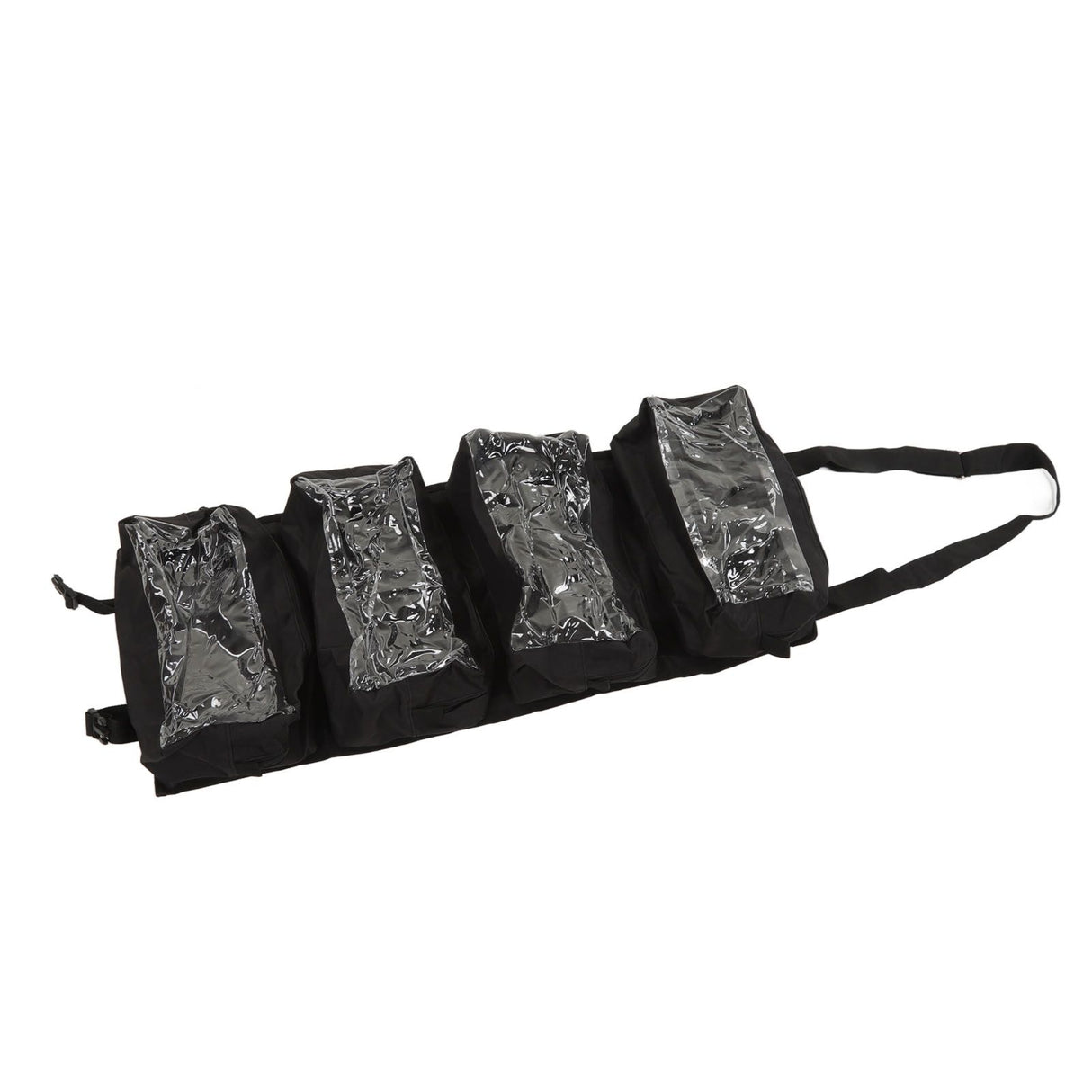 Roll Up Tool Bag 600D Oxford Cloth Detachable Storage Shoulder Bag for Hardware Electrician Tool Black