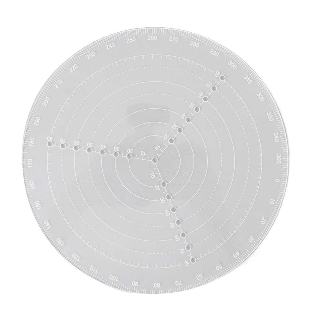 Round Center Finder Acrylic Semi Transparent Compass Drawing Measurement Tools for Woodwork Turning