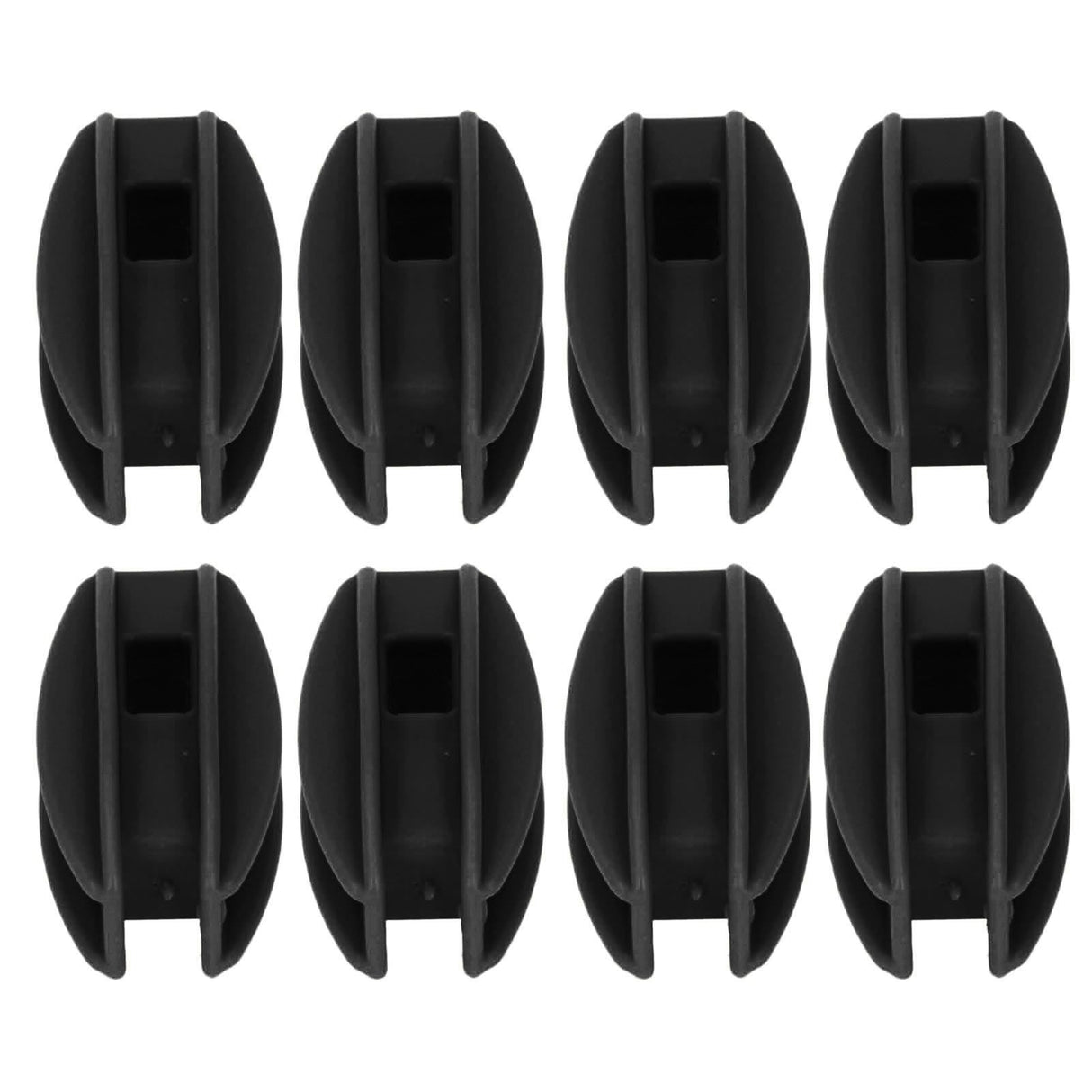 100PCS Electric Fence Insulator Weather Resistant ABS Square Tube Post Insulator for Steel Wire Black