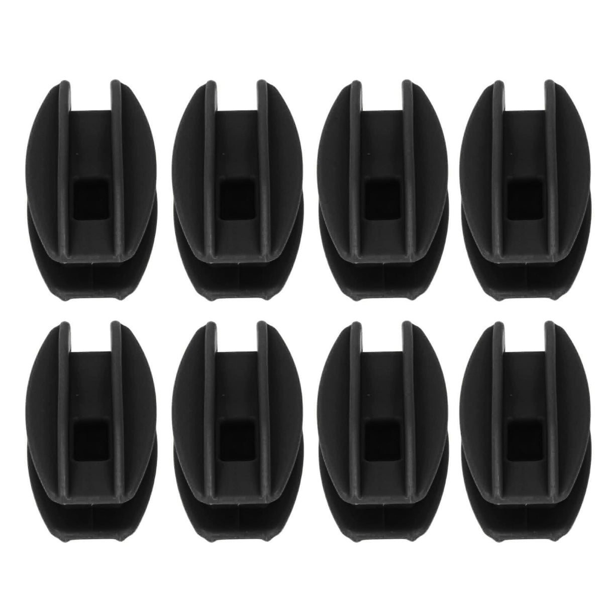 100PCS Electric Fence Insulator Weather Resistant ABS Square Tube Post Insulator for Steel Wire Black
