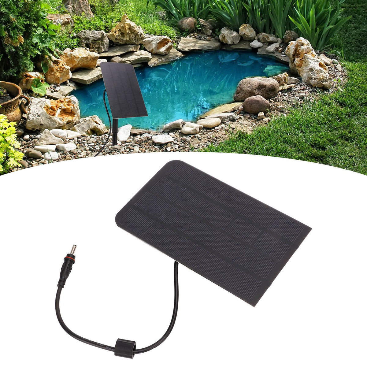 Solar Oxygen Pump 2.5W High Power Lightweight Fishing Pool Oxygen Pump for Outdoor 5V