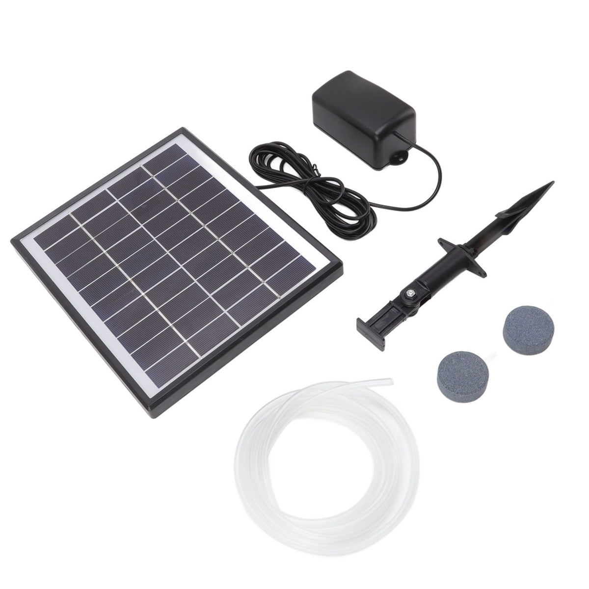 Solar Oxygen Pump 10V 6W Shockproof Small Lightweight Solar Water Air Pump for Fish Tanks Aquariums Swimming Pools