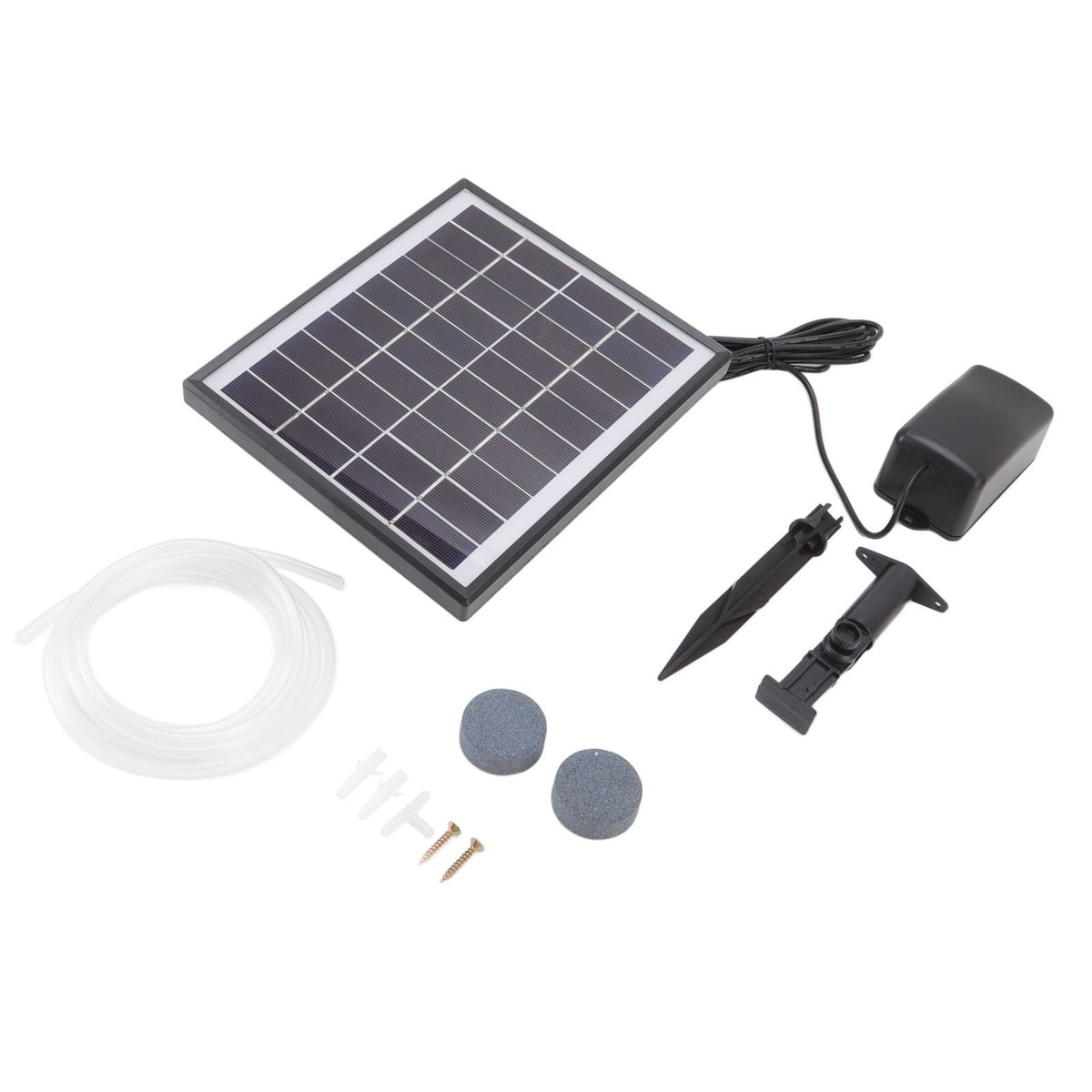Solar Oxygen Pump 10V 6W Shockproof Small Lightweight Solar Water Air Pump for Fish Tanks Aquariums Swimming Pools