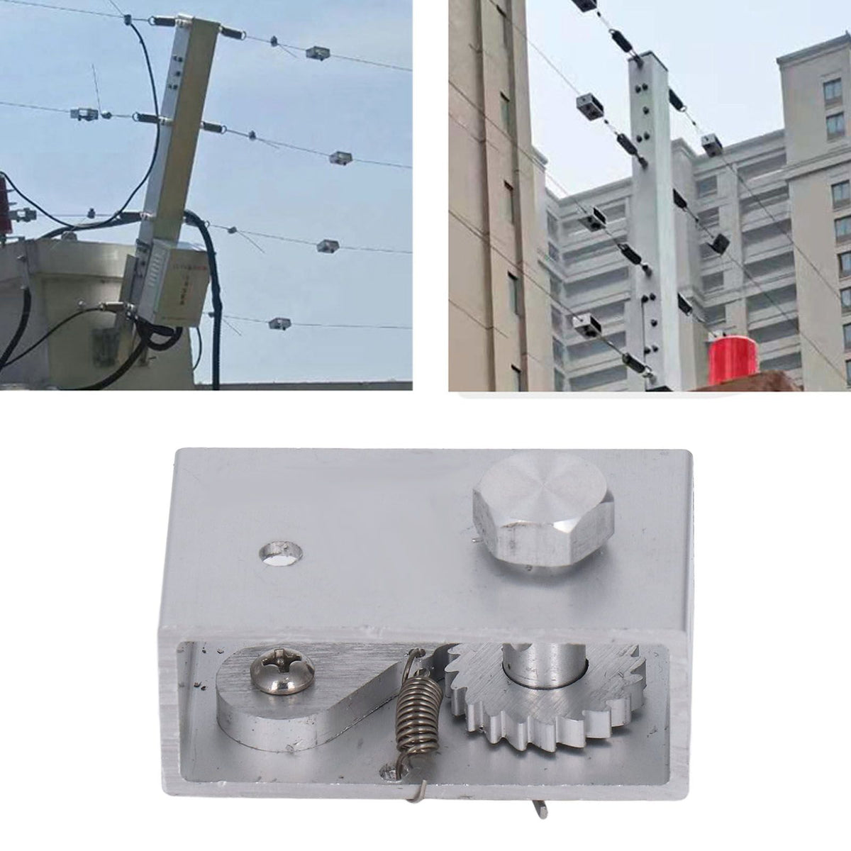 10pcs Electric Fence Wire Tensioner Aluminum Alloy Tension Fence Inline Tightener Anti Theft Alarm for Farm Safety