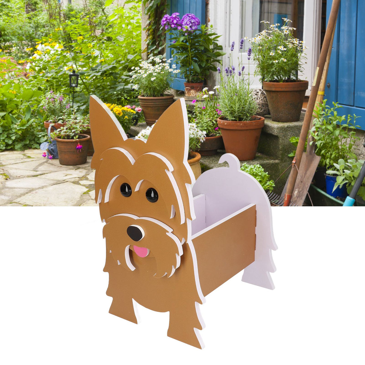 Dog Plant Container Cute PVC in Bulk Dog Planter Flower Pot for Indoor Garden Decoration