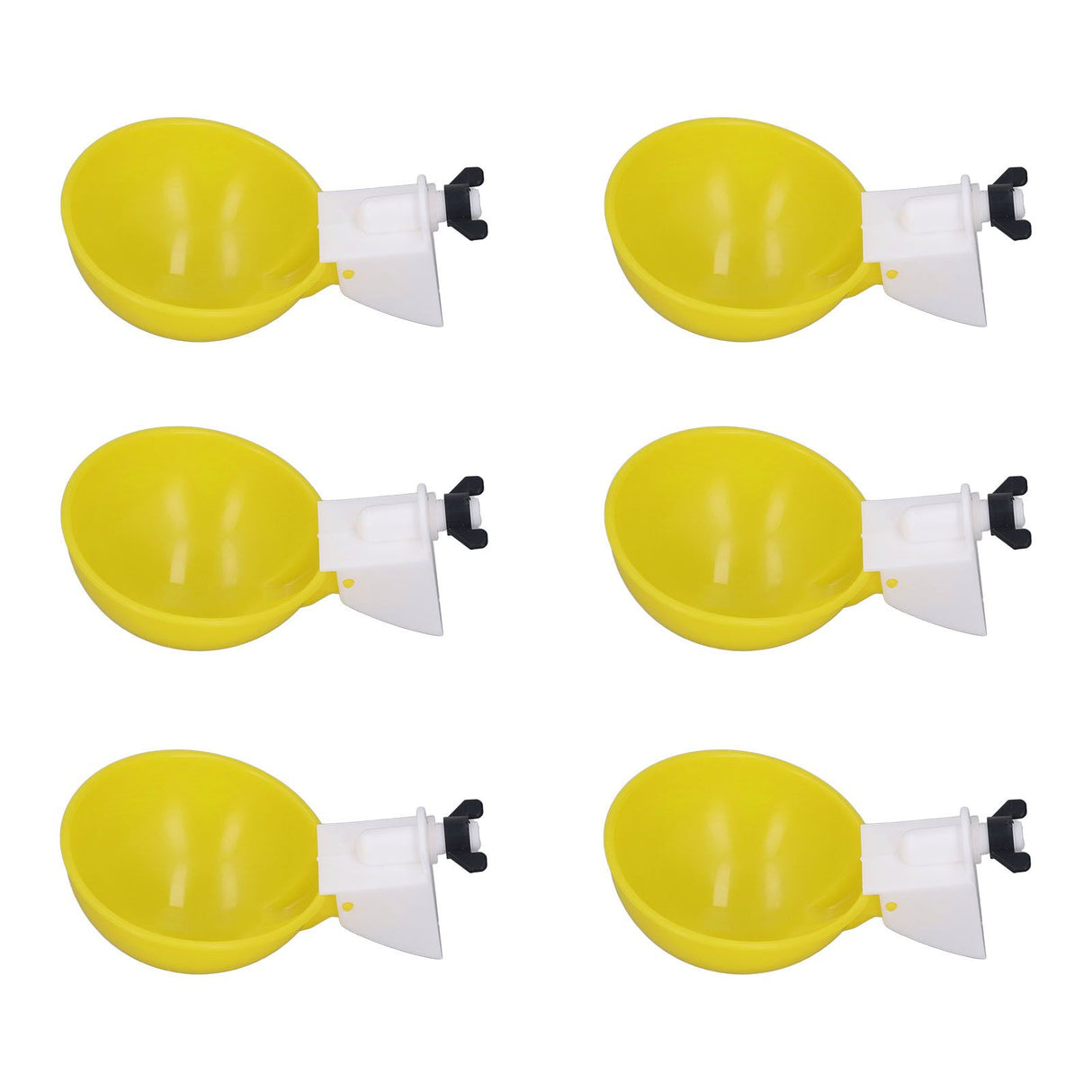 9pcs Chicken Water Cups Yellow Poultry Automatic Drinking Bowl Water Cups Feeder Waterer for Chicken Duck Goose Quail