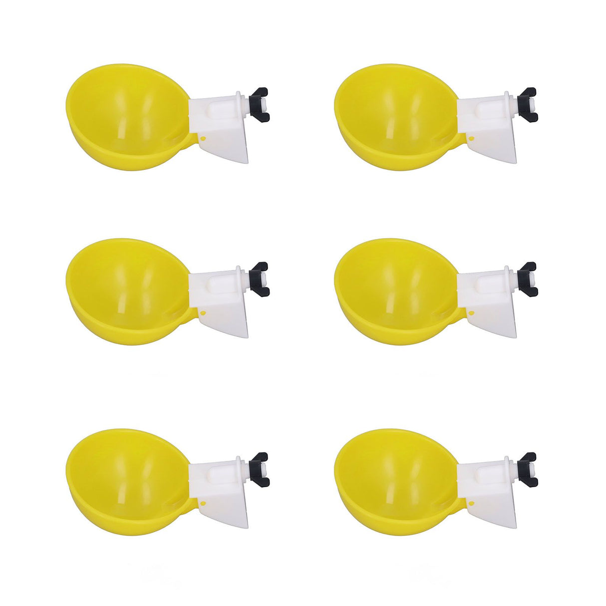 9pcs Chicken Water Cups Yellow Poultry Automatic Drinking Bowl Water Cups Feeder Waterer for Chicken Duck Goose Quail