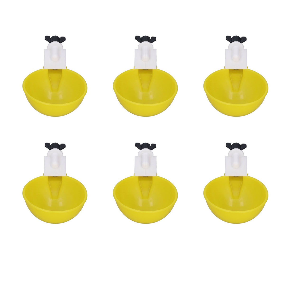 9pcs Chicken Water Cups Yellow Poultry Automatic Drinking Bowl Water Cups Feeder Waterer for Chicken Duck Goose Quail