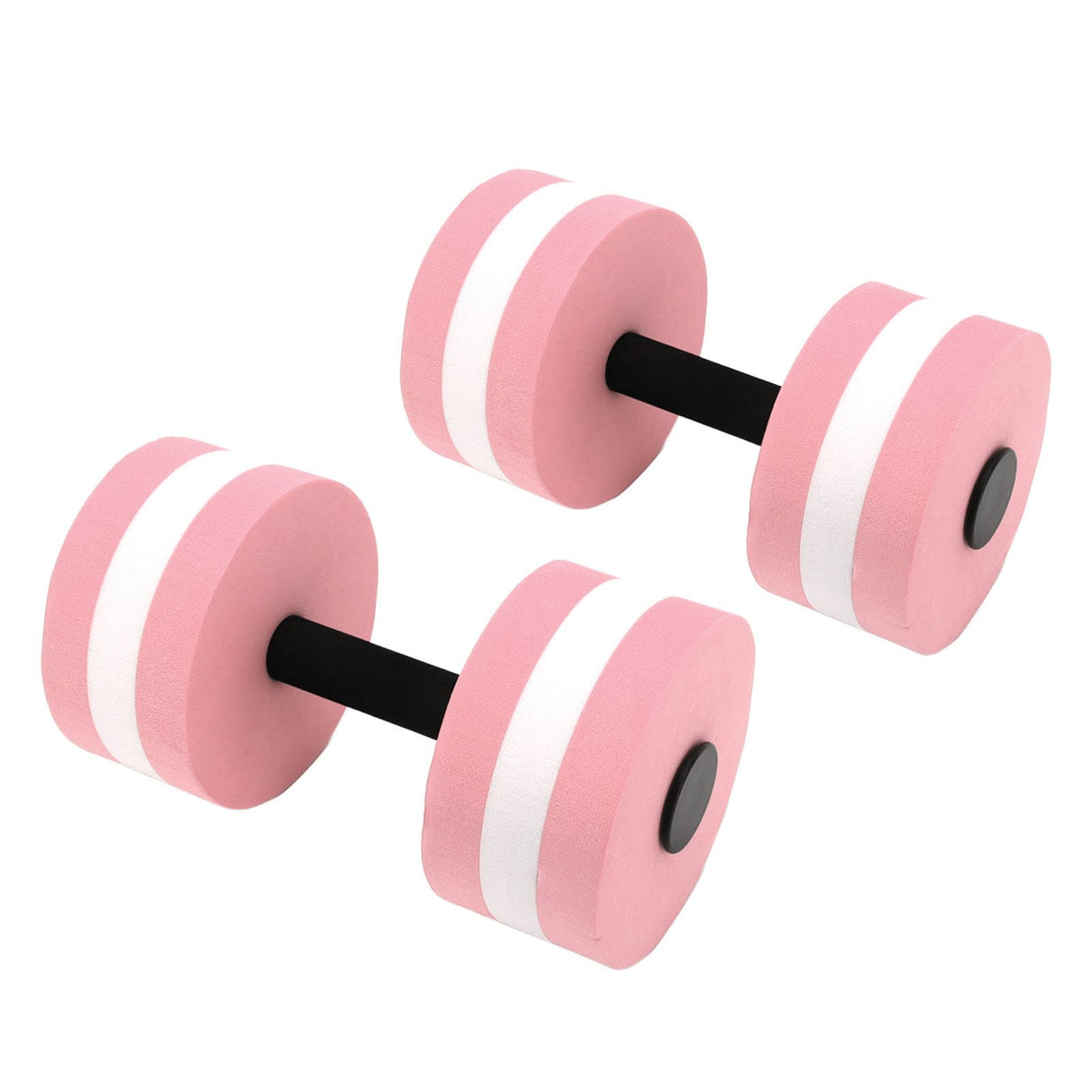 2 PCS EVA Water Floating Dumbbell Yoga Exercise Water Foam Dumbbell Fitness Tool for Men Women Kids Pink