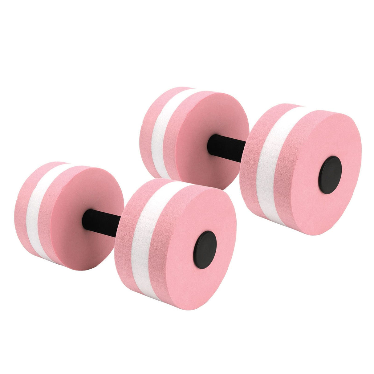 2 PCS EVA Water Floating Dumbbell Yoga Exercise Water Foam Dumbbell Fitness Tool for Men Women Kids Pink