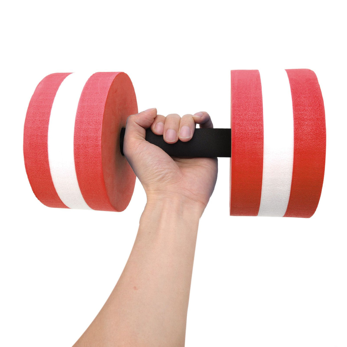 2 PCS EVA Water Floating Dumbbell Yoga Exercise Water Foam Dumbbell Fitness Tool for Men Women Kids Red