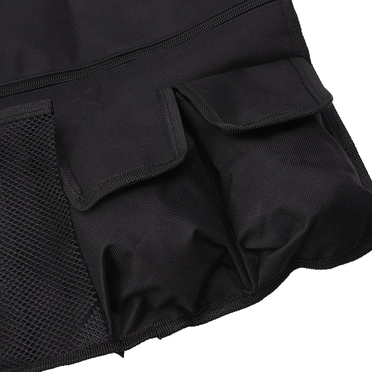 Camping Chair Hanging Bag Waterproof Oxford Cloth Adjustable Portable Beach Chairs Side Storage Bags for Outdoor Black