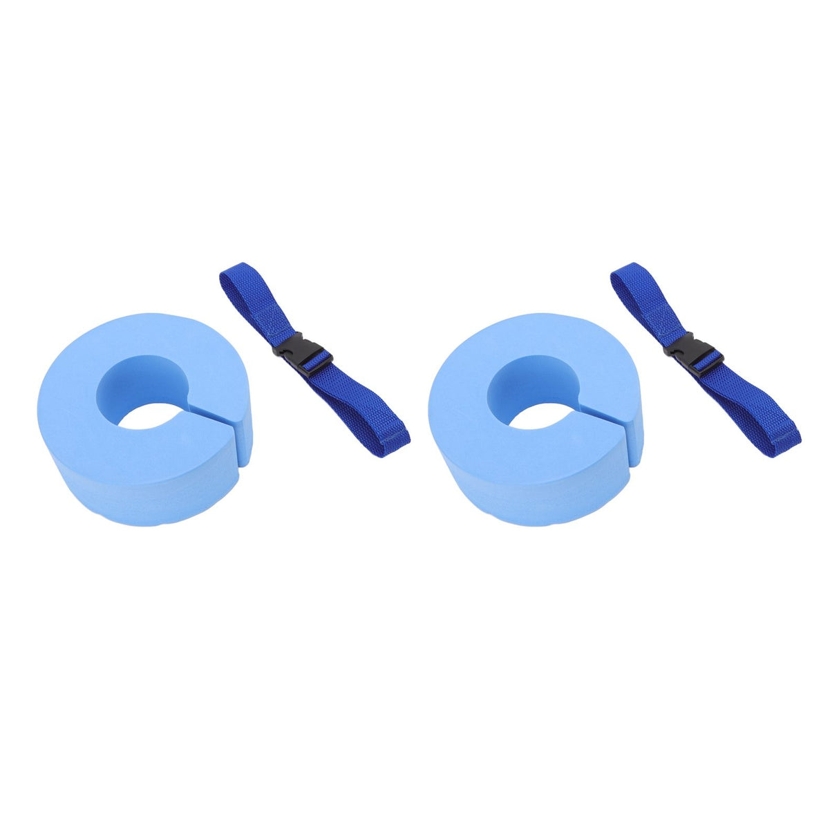2 Pcs Thicken Baby Swim Cuffs EVA Children's Swimming Buoyancy Foam Arm Ring Kid's Swmming Equipment Blue Belt