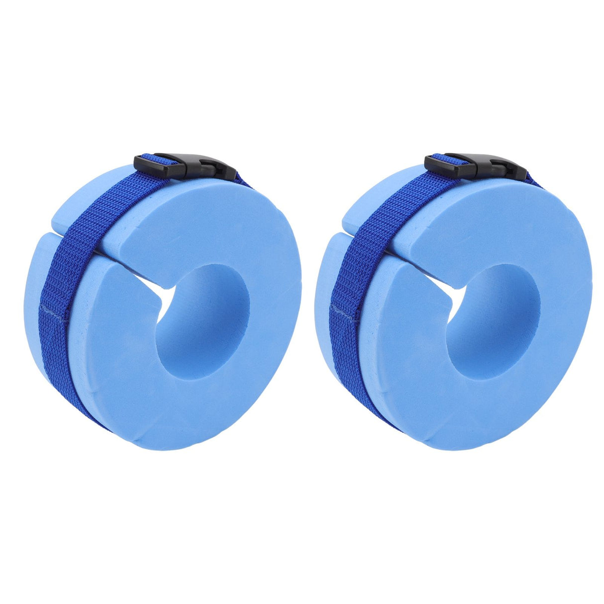 2 Pcs Thicken Baby Swim Cuffs EVA Children's Swimming Buoyancy Foam Arm Ring Kid's Swmming Equipment Blue Belt