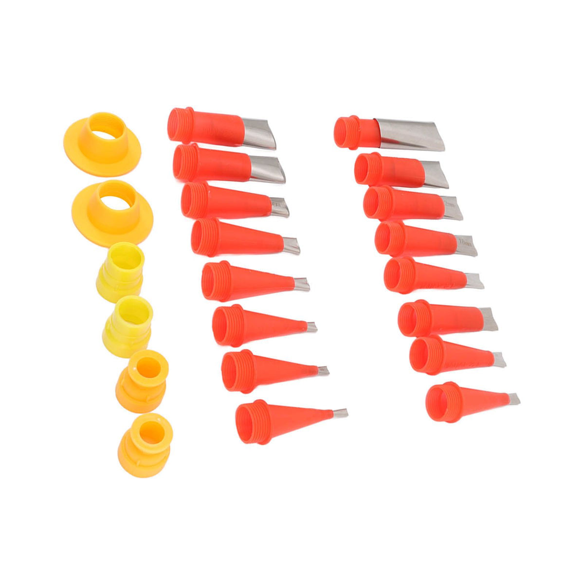 16pcs Stainless Steel Caulking Nozzle Applicator and 6pcs Connection Base Caulking Finisher Tool Set for Home Decoration