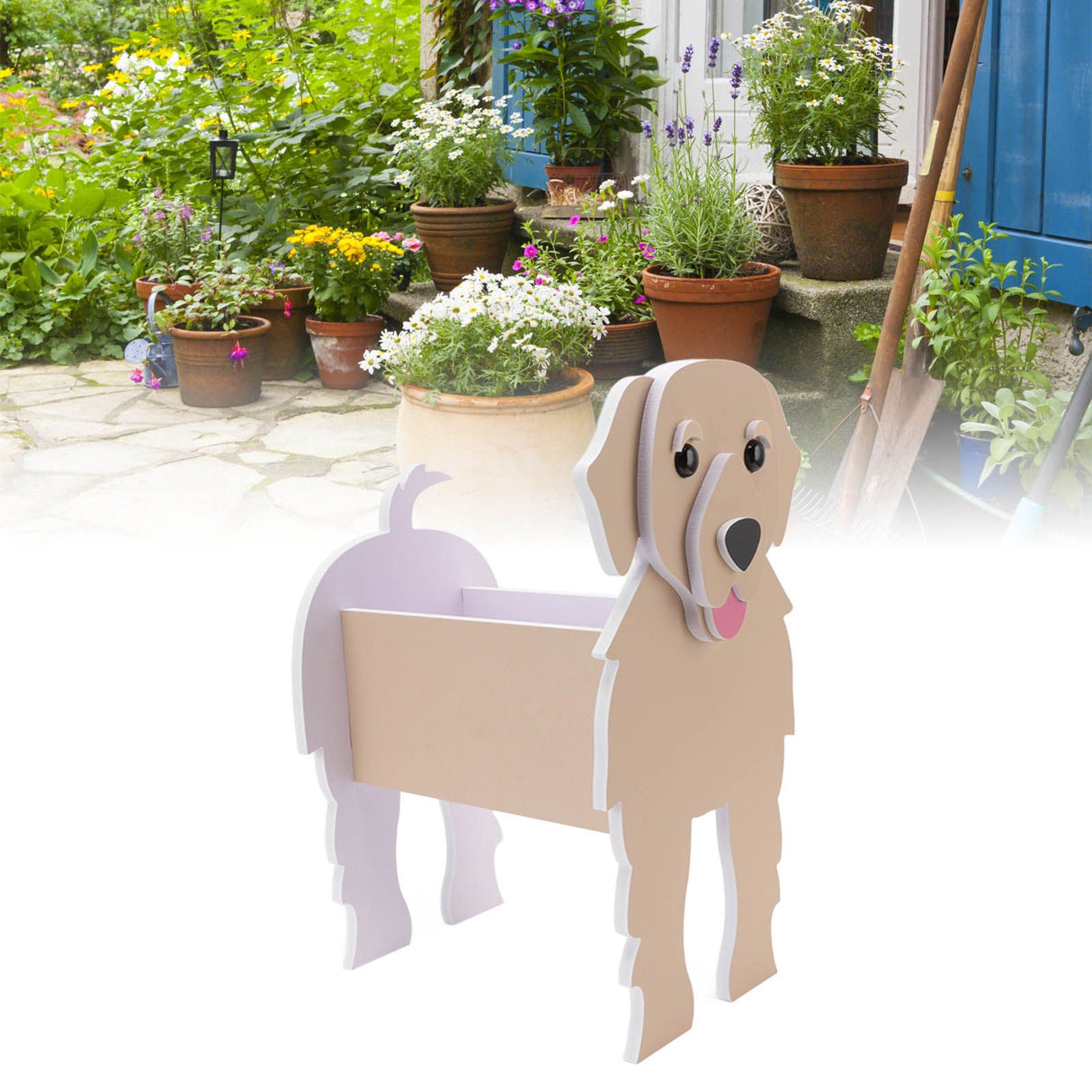 Cute Dog Flower Pot Dog Shape Planter Pot Animal Shaped Plant Container Holder for Outdoor Indoor Garden Decoration