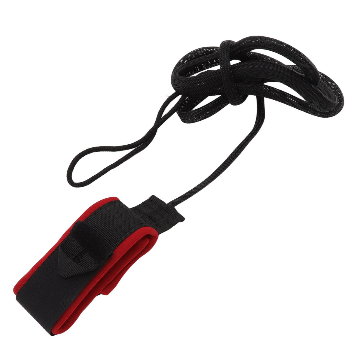 Surfboard Foot Rope Adjustable Ankle Cuffs Paddle Board Safety Lifeline Outdoor Accessories Black and Red