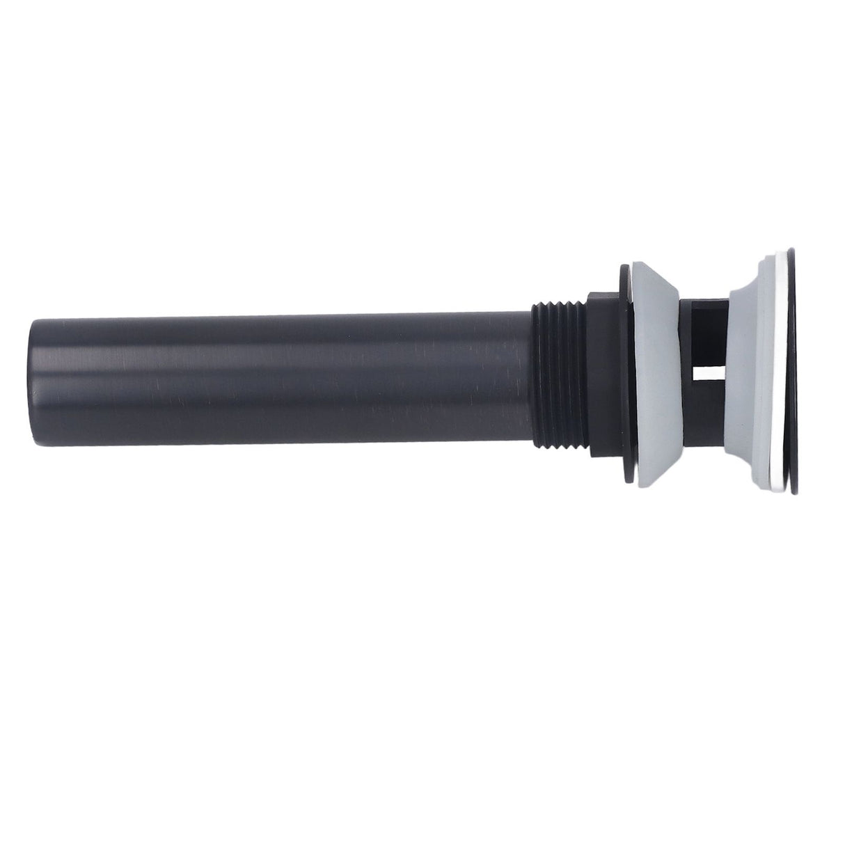 Waste Stopper Press Bounce Drain Assembly Non Overflow Stainless Steel Black for Basin Sink Bathroom