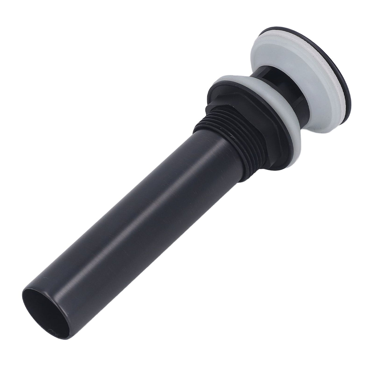 Waste Stopper Press Bounce Drain Assembly Non Overflow Stainless Steel Black for Basin Sink Bathroom