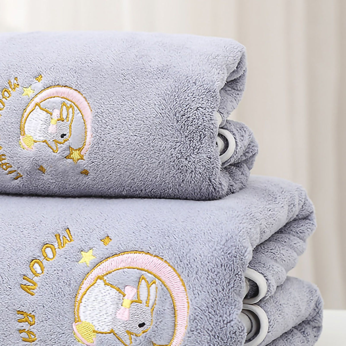 Bath Towel Coral Fleece Water Absorption Soft Thicken Shower Towel for Home Beach Grey 70x140