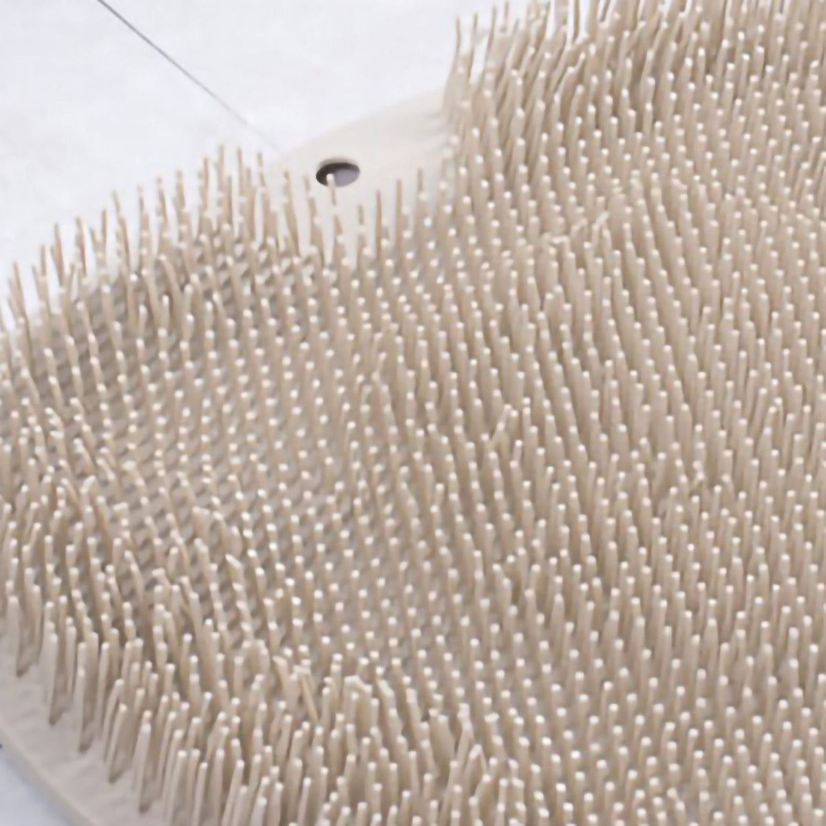 Foot Massager Scrubber Mat TPR Foldable Hook Foot Scrubber Cleaner Brush With Suction Cup Brown