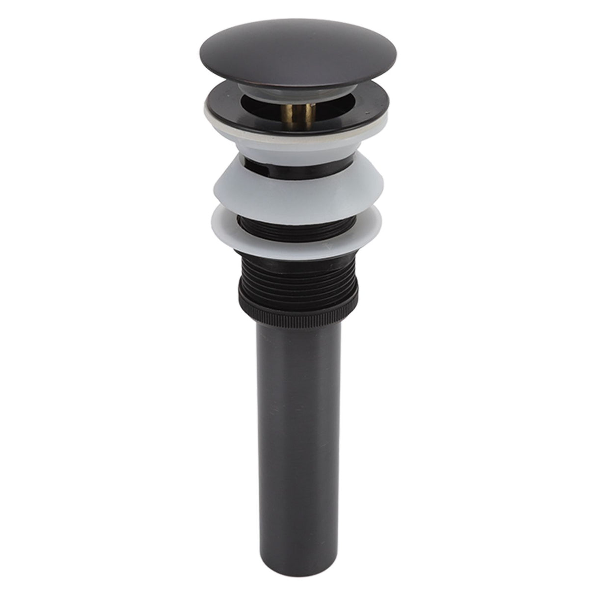 Bathroom Basin Sink Popping Up Drainer Lavatory Odor Resistant Sink Waste Drainer Black with Basket With Overflow Hole