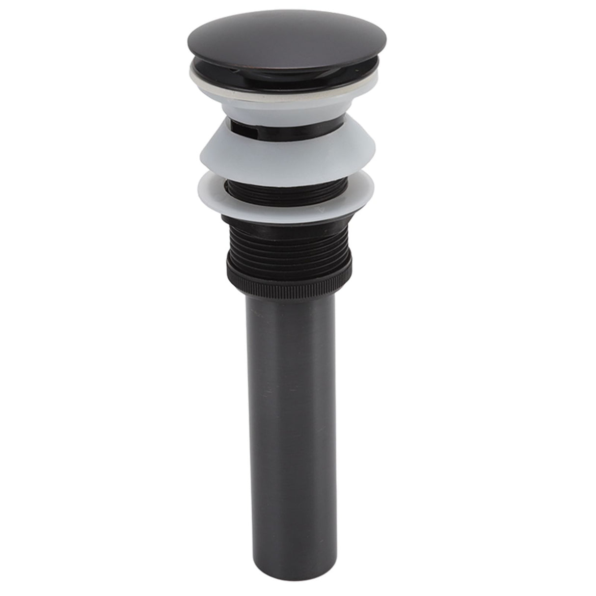 Bathroom Basin Sink Popping Up Drainer Lavatory Odor Resistant Sink Waste Drainer Black with Basket With Overflow Hole
