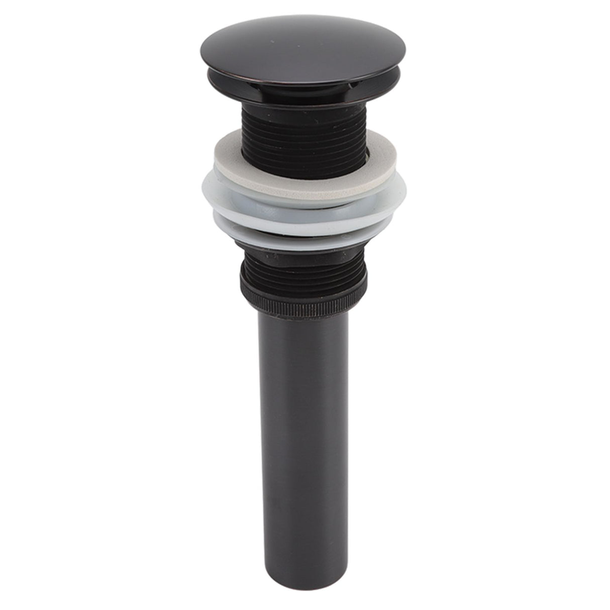 Bathroom Basin Sink Popping Up Drainer Lavatory Odor Resistant Sink Waste Drainer Black with Basket Without Overflow Hole
