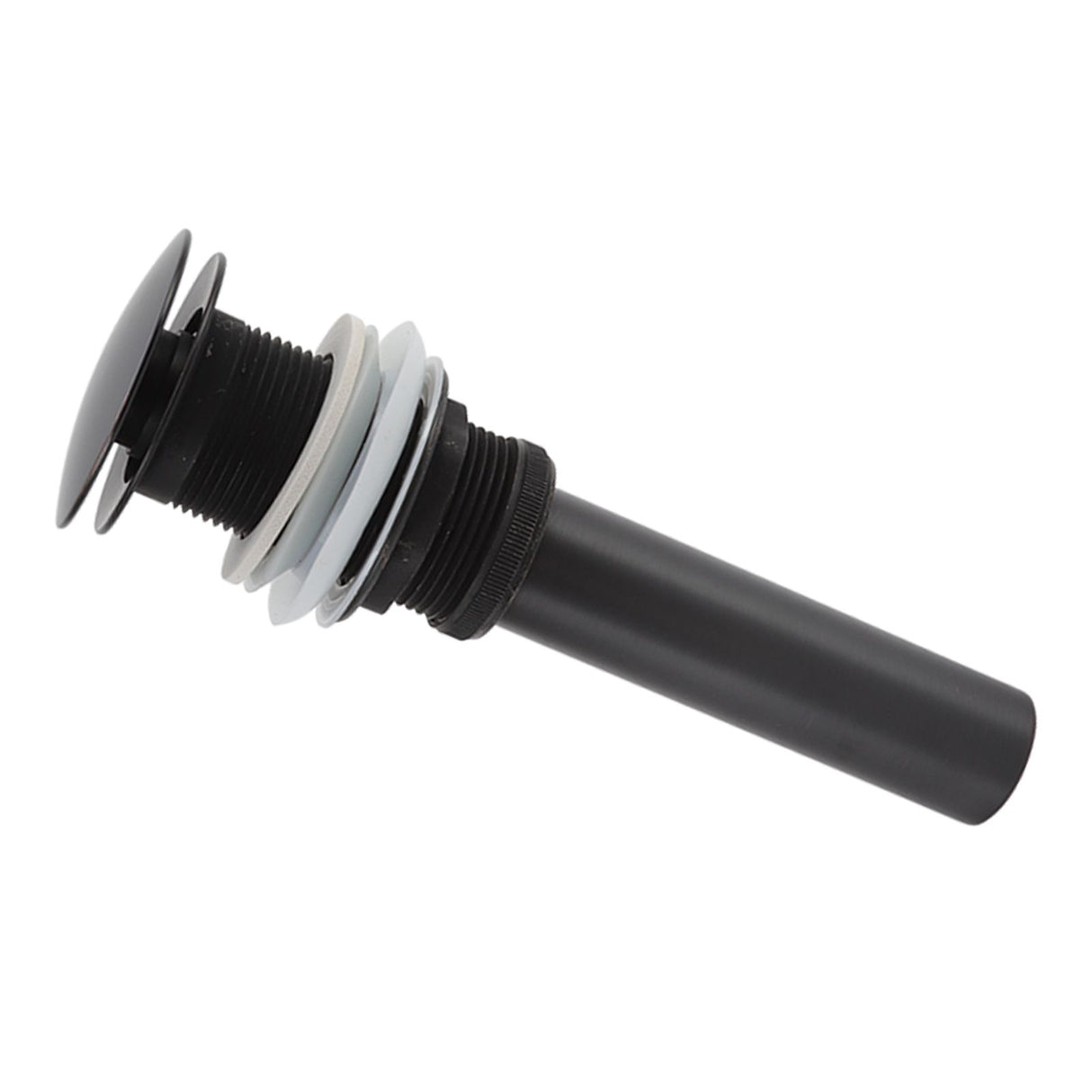 Bathroom Basin Sink Popping Up Drainer Lavatory Odor Resistant Sink Waste Drainer Black with Basket Without Overflow Hole
