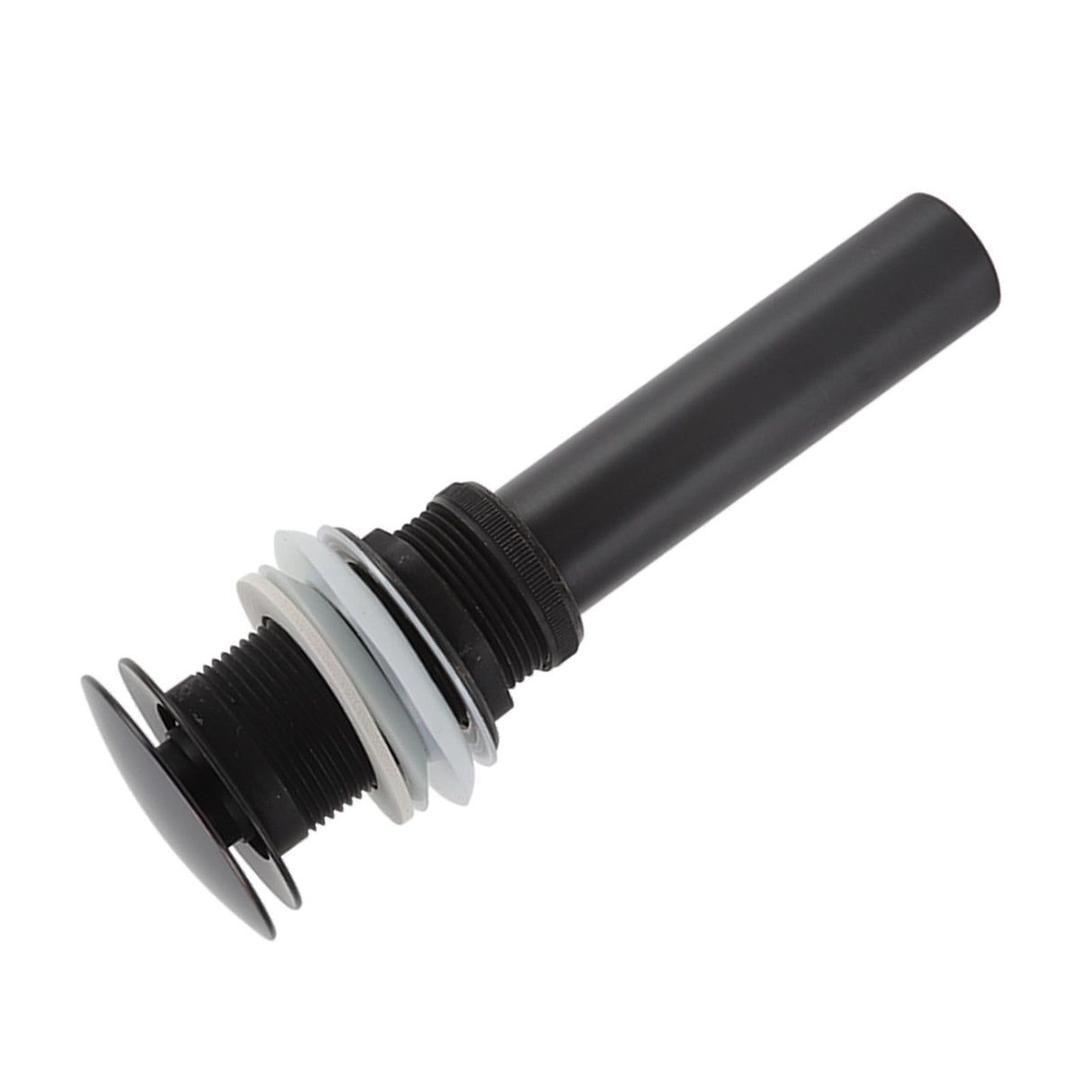 Bathroom Basin Sink Popping Up Drainer Lavatory Odor Resistant Sink Waste Drainer Black with Basket Without Overflow Hole