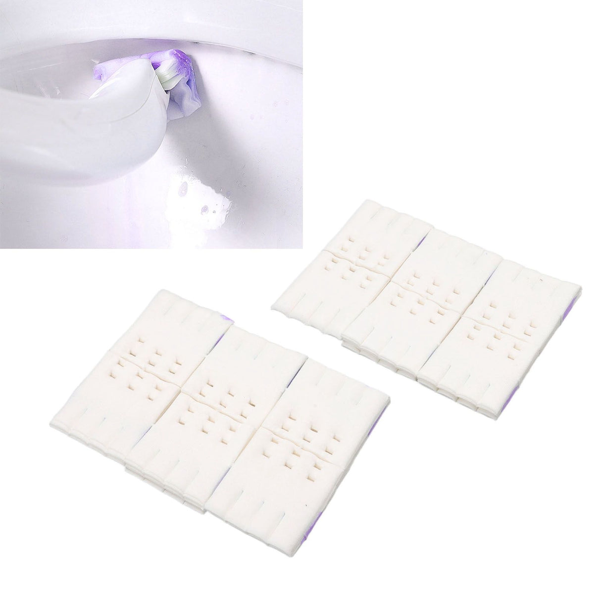 12Pcs Disposable Toilet Brush Replacement Refills for 3061 Toilet Scrubber Wand Refills Supplies Lavender