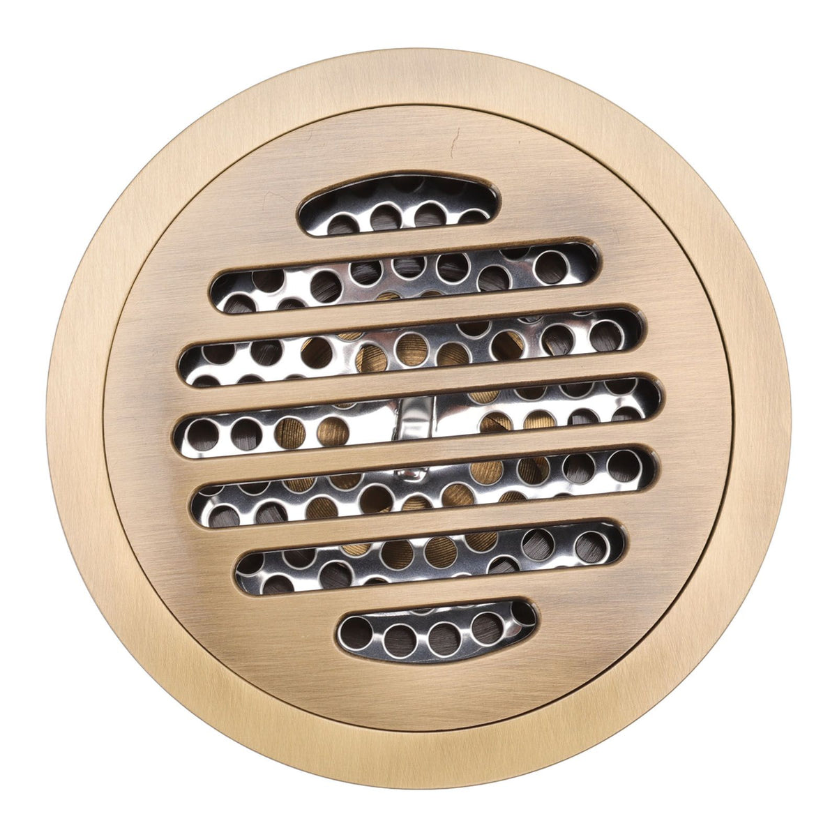 Round Shower Drain Vintage Style Robust Wearproof Sturdy Circle Floor Drain for Bathroom Garage