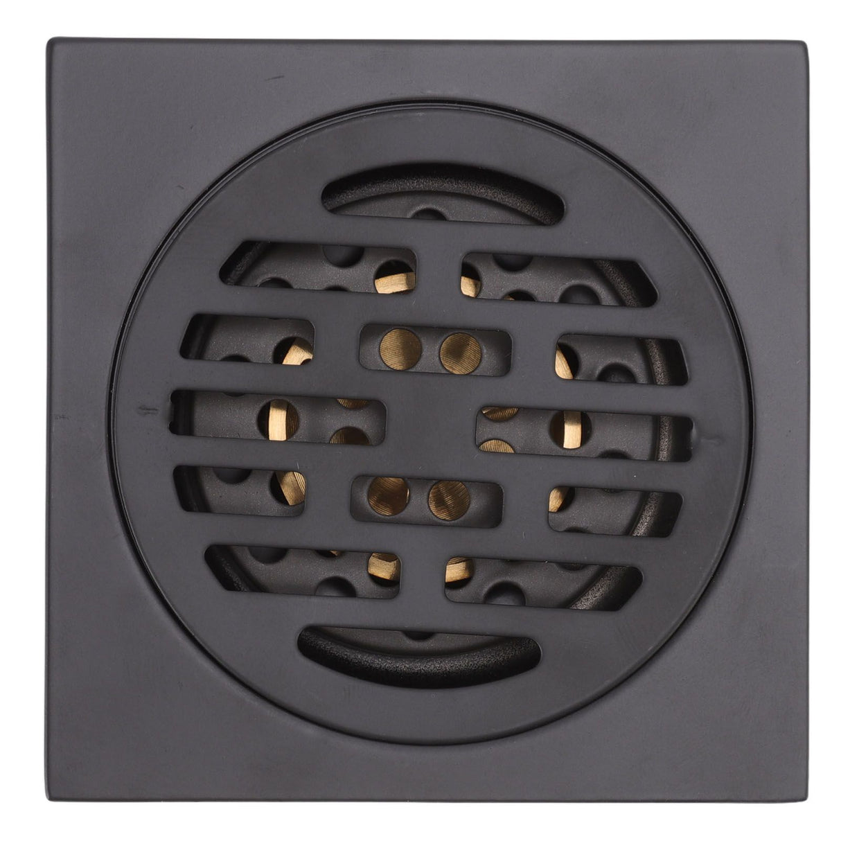 Floor Drain European Style Antique Stainless Steel and Copper Square Shower Grate for Balcony Kitchen Black
