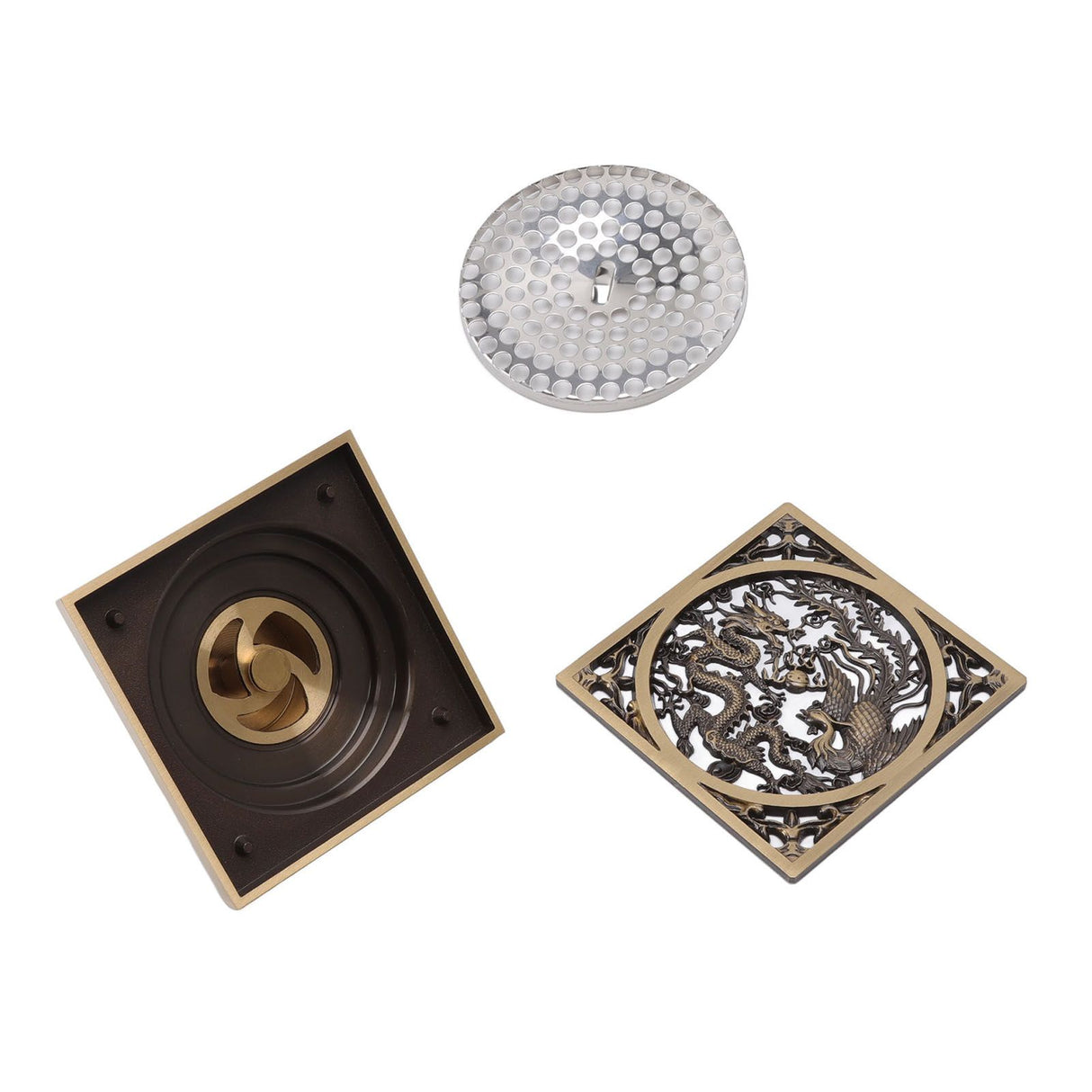 Antique Deodorant Floor Drain European Style Square Shower Floor Drain for Kitchens Bathrooms Garages Basements Balconies