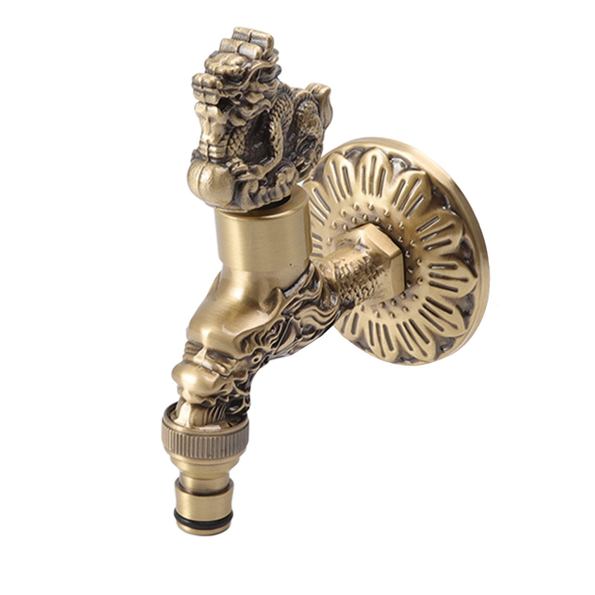 Water Faucet Copper Tap G1/2 Female Thread Home Decoration for Sink Basin Bathroom Kylin and Dragon Pattern