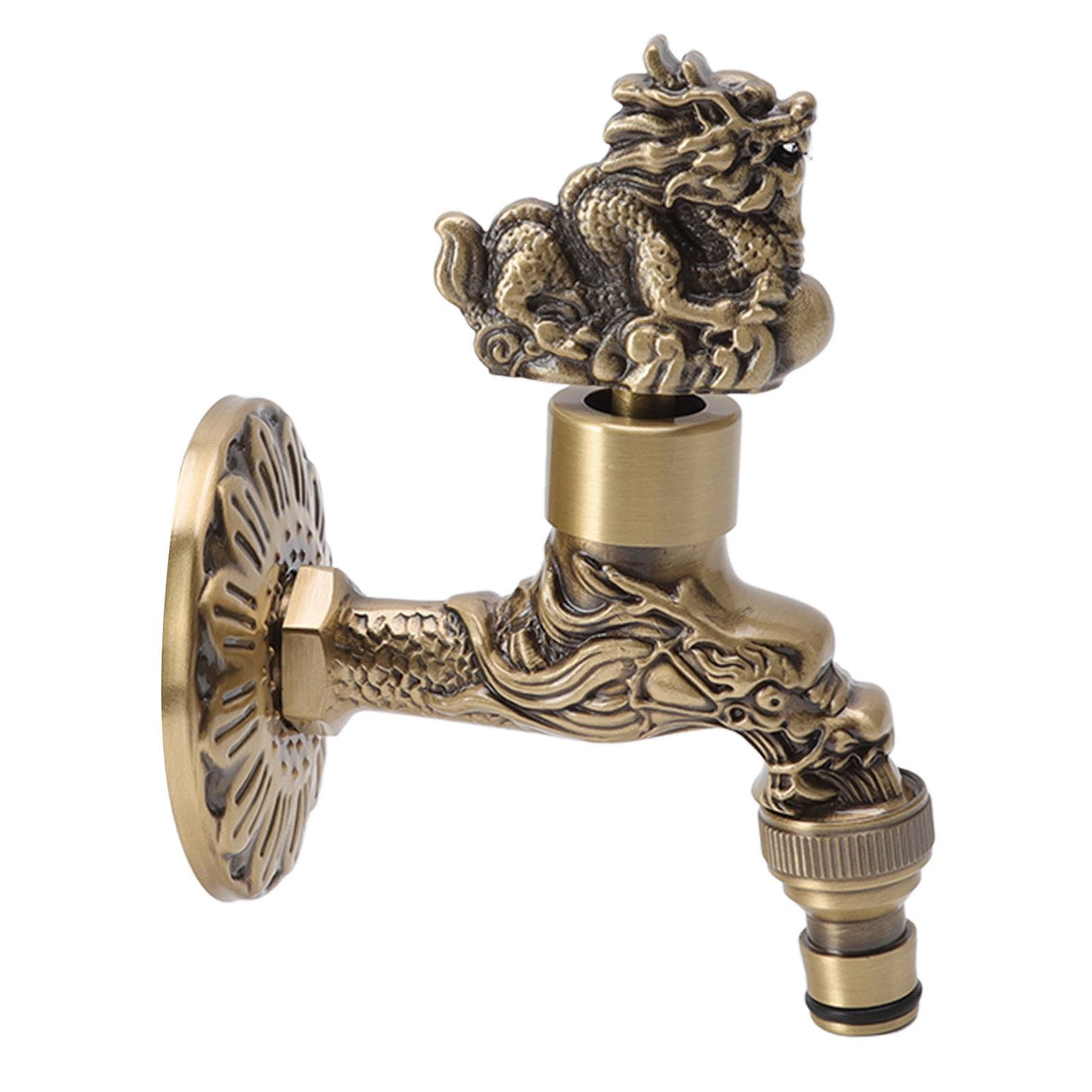 Water Faucet Copper Tap G1/2 Female Thread Home Decoration for Sink Basin Bathroom Kylin and Dragon Pattern