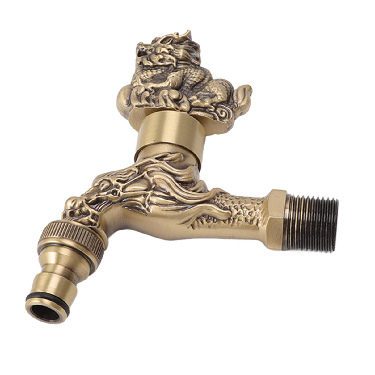 Water Faucet Copper Tap G1/2 Female Thread Home Decoration for Sink Basin Bathroom Kylin and Dragon Pattern