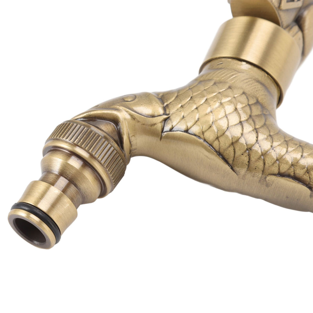 Antique Carved Faucet Bronze Copper Carp Retro Anti Rust Outdoor Garden Tap for Toilet G1/2in Squirrel