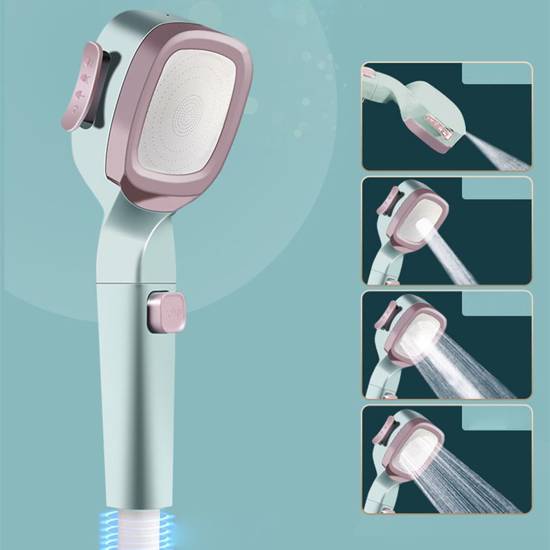4 Gear Showerhead with Filter Strong Performance Stable Simple Universal Shower Head for Bathroom G1/2 Pink Blue