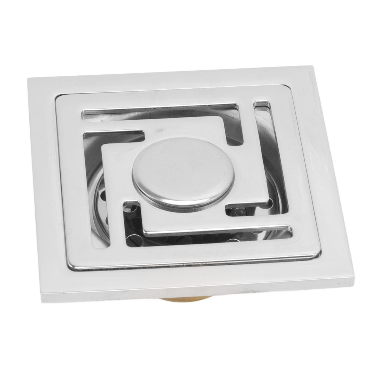 Stainless Steel Floor Drain Square Large Displacement Deodorant Shower Floor Drain for Kitchens Bathrooms Garages Basements Balconies