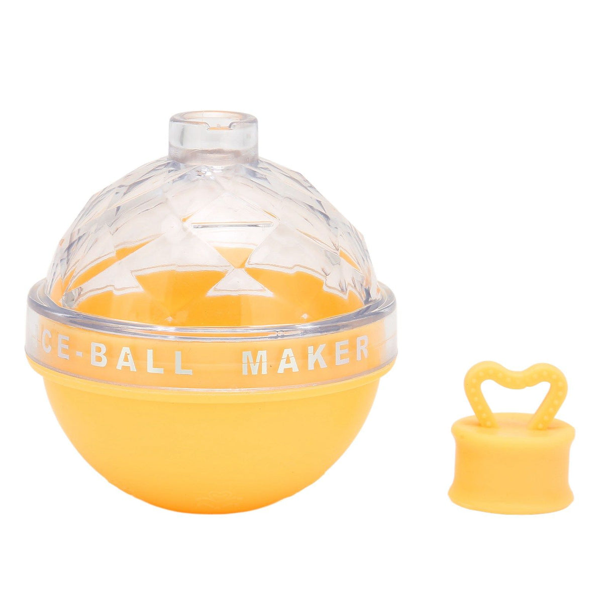 Ice Ball Mould Soft Bottom Cute Shape Round Ice Mold Maker for Wine Coffee Fruit Tea Yellow