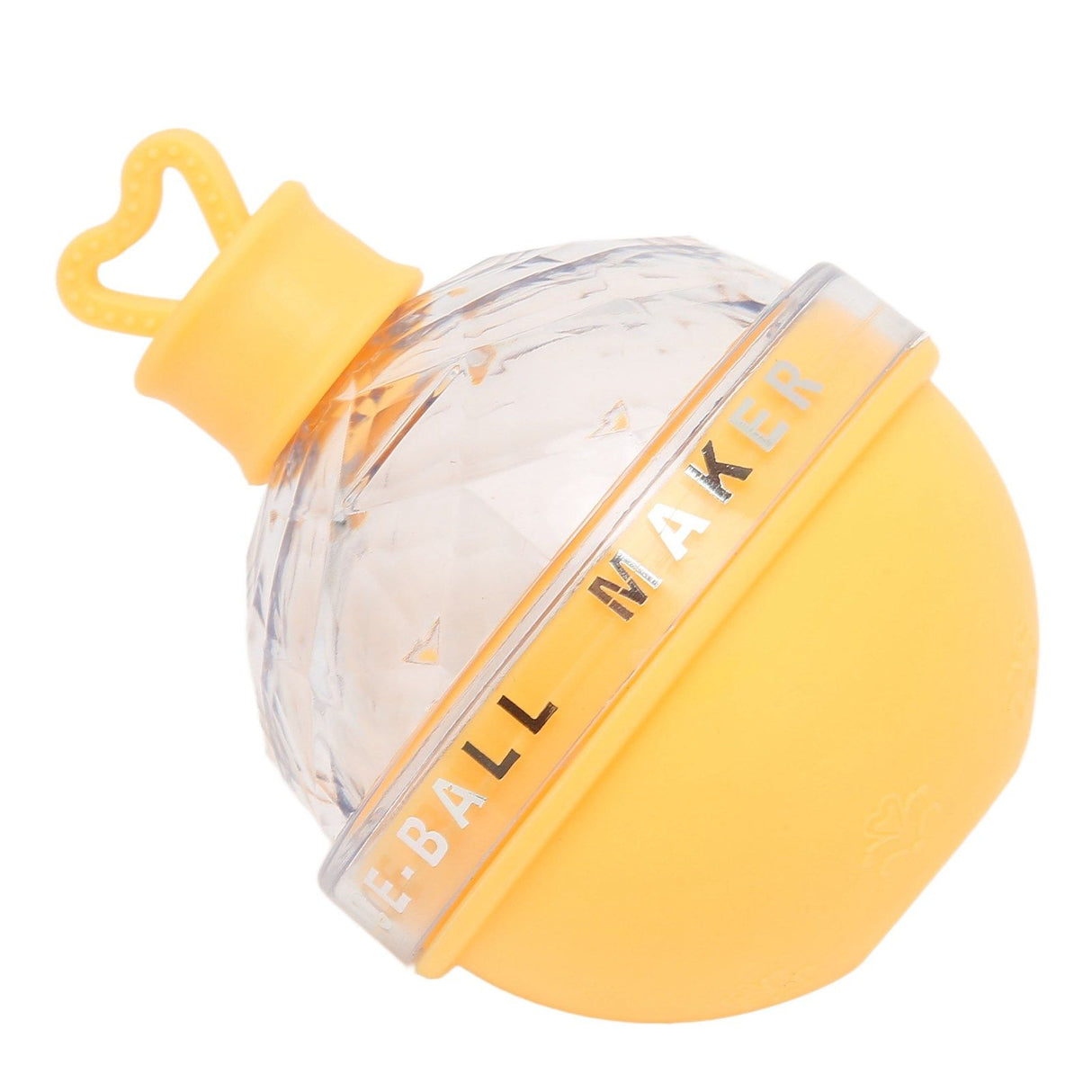 Ice Ball Mould Soft Bottom Cute Shape Round Ice Mold Maker for Wine Coffee Fruit Tea Yellow